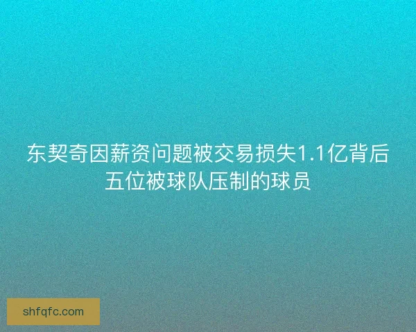 东契奇因薪资问题被交易损失1.1亿背后五位被球队压制的球员 东契奇因薪资问题被交易损失1.1亿背后五位被球队压制的球员